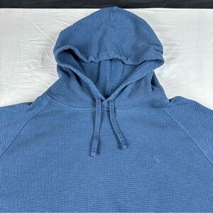 Ralph Lauren Light Blue Waffle-Knit Hooded Pullover XLT